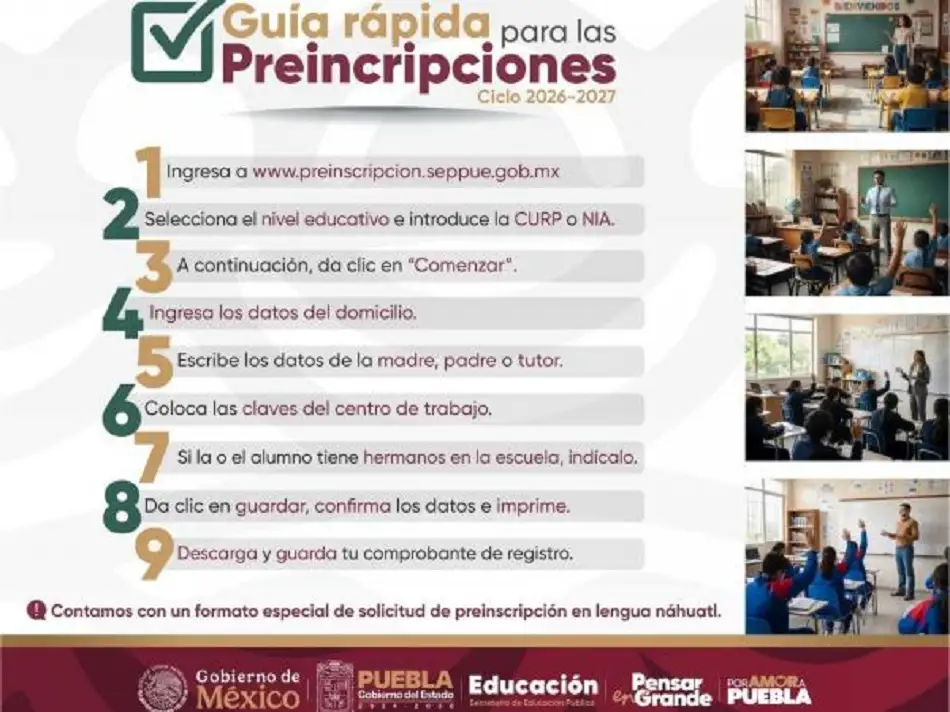 Preinscripciones Puebla 2026: Requisitos y pasos 