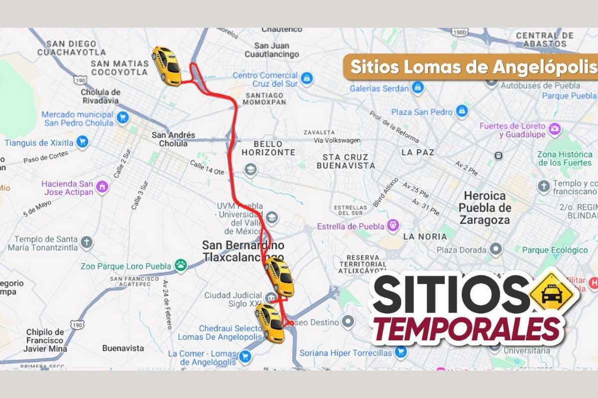 Puntos y recorridos de los taxis temporales en Puebla: viajes colectivos por 20 pesos