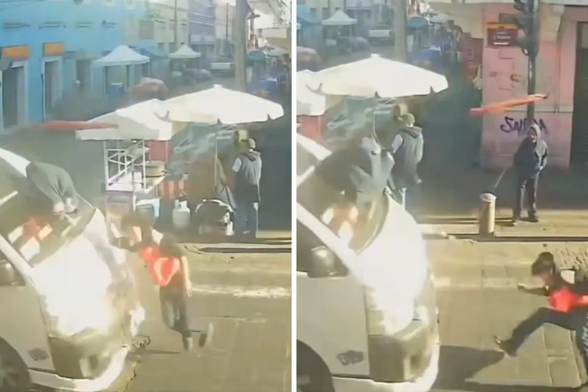 (VIDEO) Ruta Azteca atropella a joven y lo saca volando